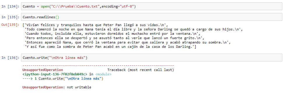Escribir en fichero con python